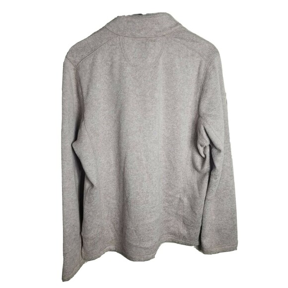 Woolrich Mens Oatmeal‎ Drifter 1/4 Button Fleece Collared Sweater Size Medium - Picture 6 of 7